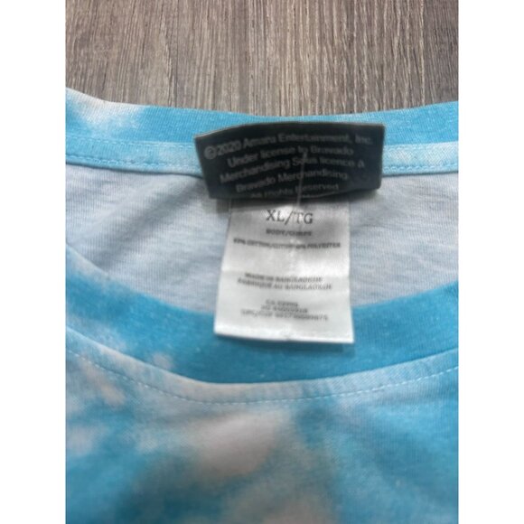 2PAC Tupac Me Against The World T-Shirt Men's XL Tie Dye Causal Crew Neck Blue - Picture 4 of 9